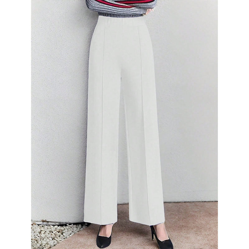 Women's Fabric Trousers High-Waist Elegant Pleated Skirt