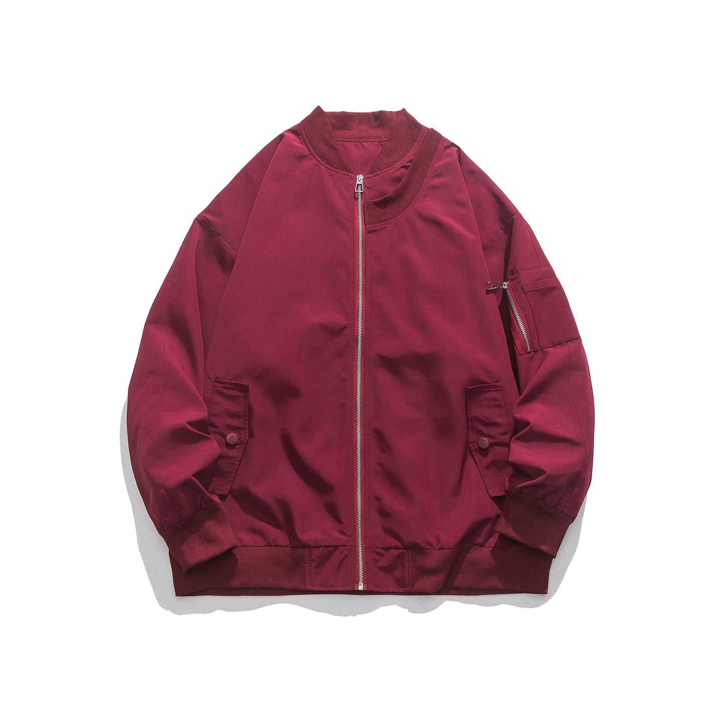 Men's Bomber Jacket Comfortable Zipper Pockets