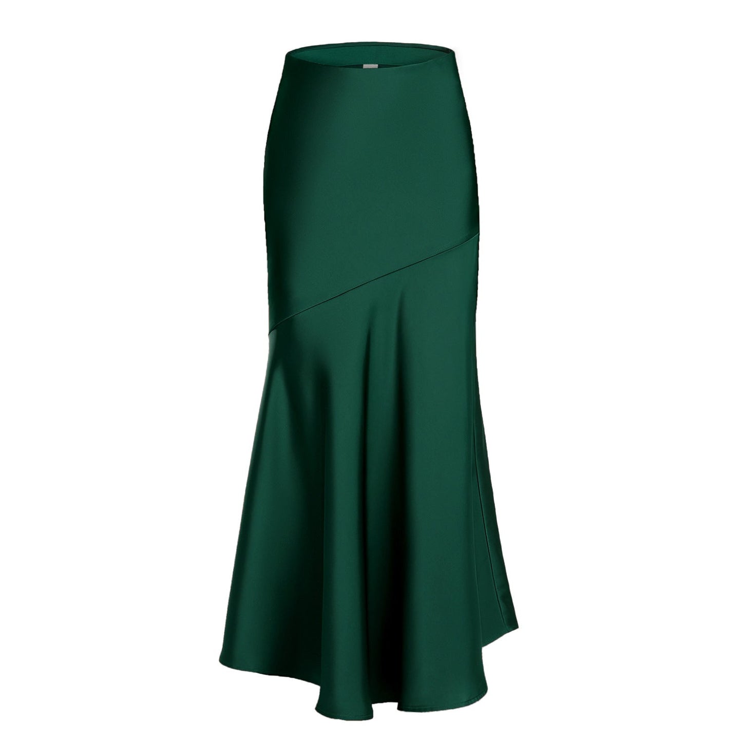 Women's Maxi Skirt Elegant Flowy Diagonal Seams