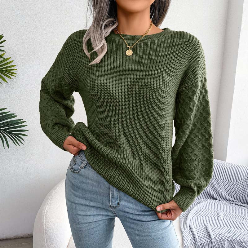 Simple Knitted Jumpers Plain Women