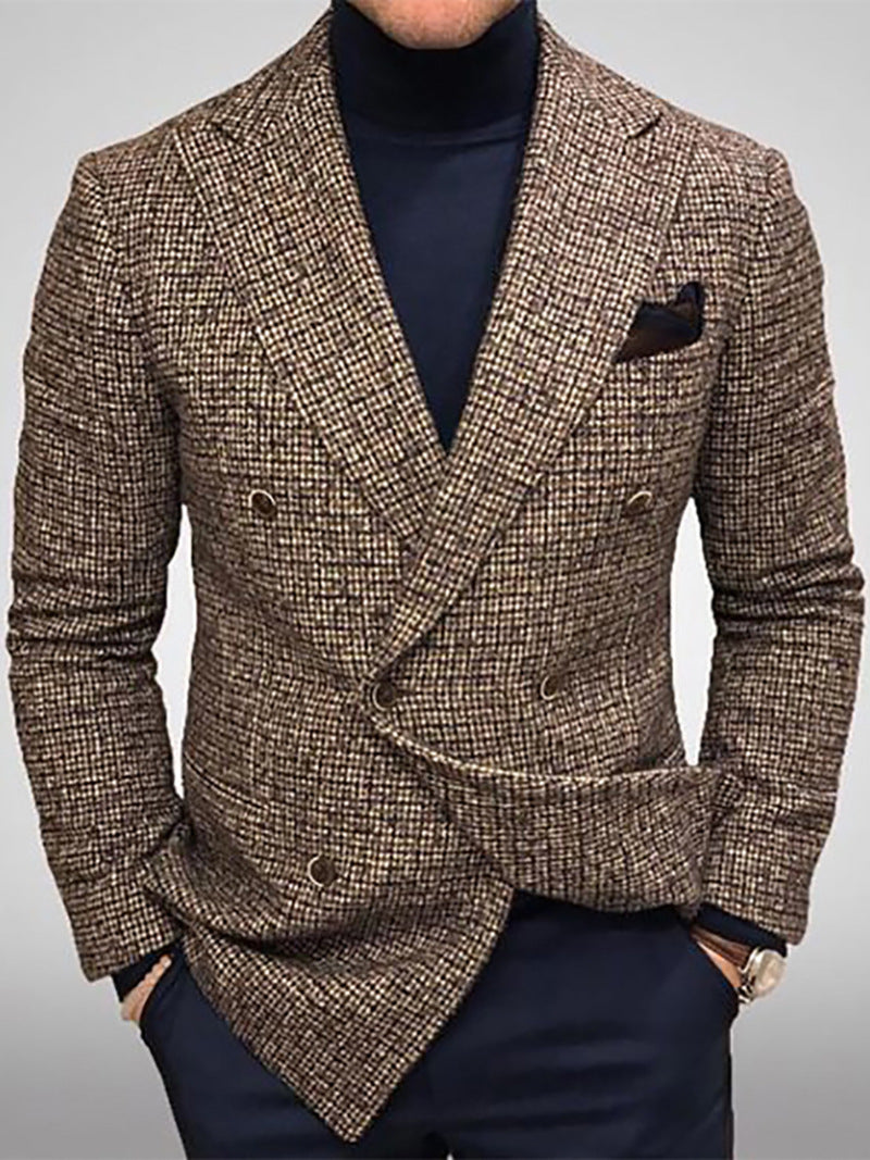 Men's Stylish Double-Breasted Blazer