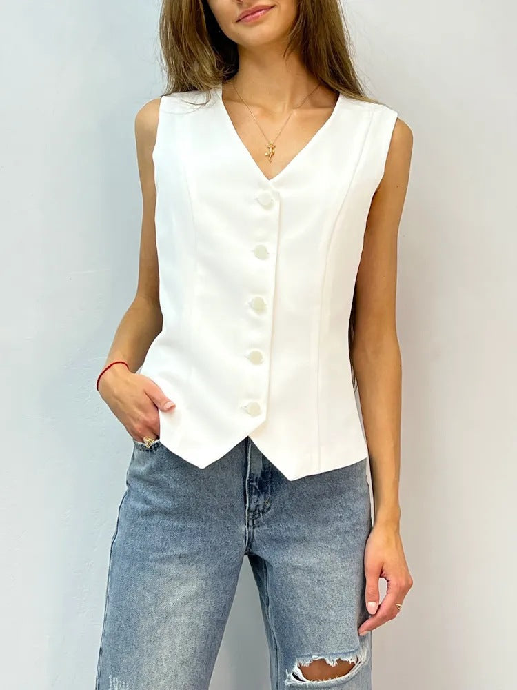 Women's Vest Elegant Design V-Neck