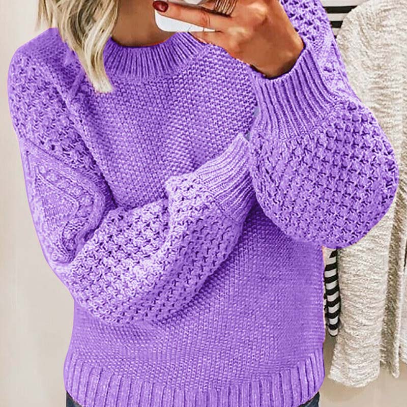 Elegant Plain Knitted Sweater