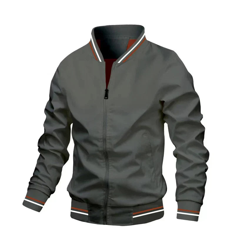 Moderner Slim-Fit Parka mit Stehkragen und Reißverschluss