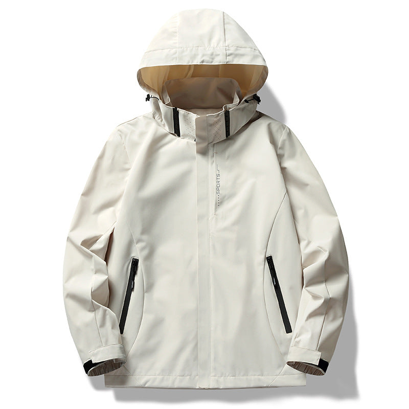 Waterproof Women's Jacket with Hood and Breathable Material
