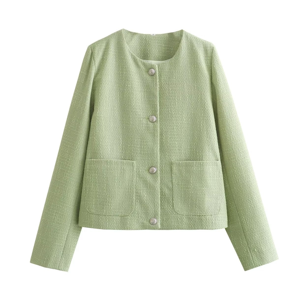 Women's Elegant Short Jacket With Pockets