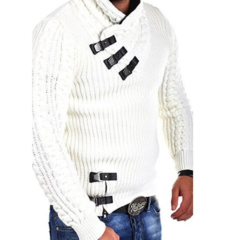 Men's Modern Asymmetrical Knit Sweater