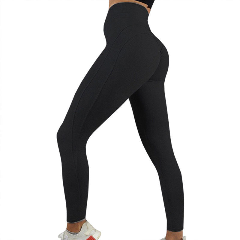 Women's High Waist Sports Leggings with Side Pockets