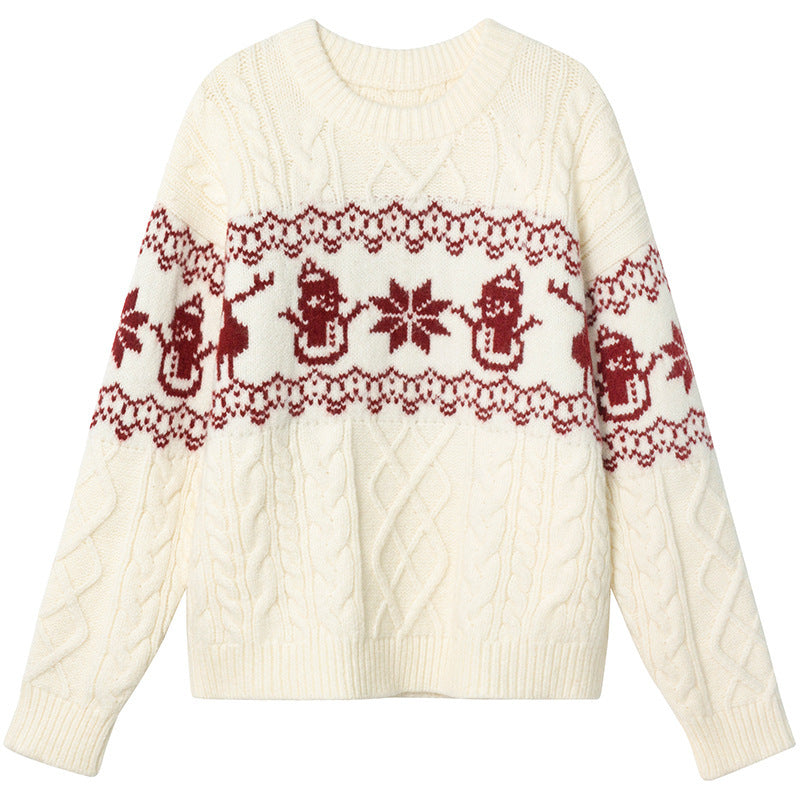 Women's Festive Christmas Jumper Snowman Design
