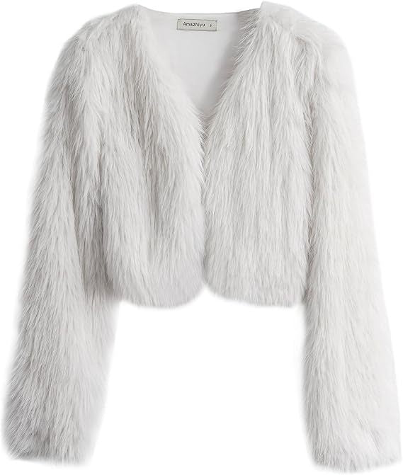 Women's Short Jacket Fluffy Open Cut Chic