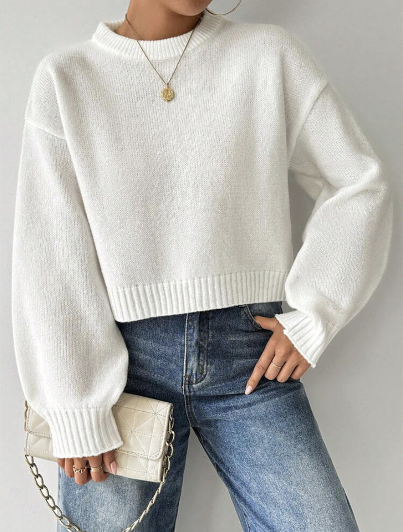 Ladies' Fine Knit Sweater Elegant Cashmere Look