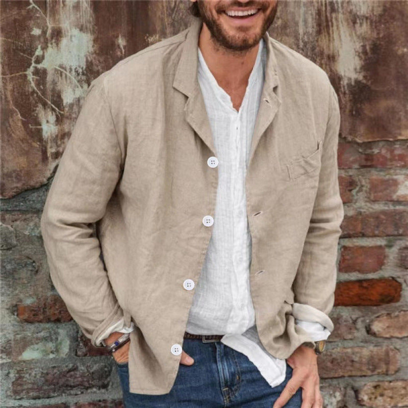 Men's Linen Jacket Casual Chic Style
