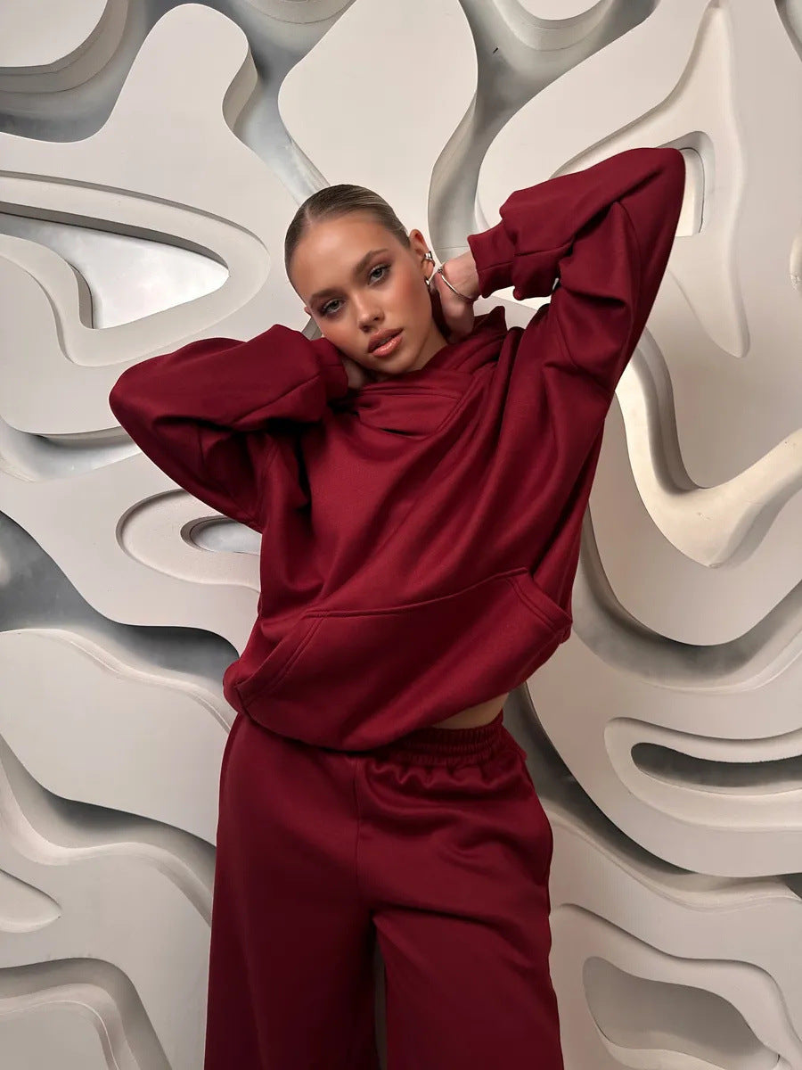Women's Comfortable Hooded Tracksuit Outfit