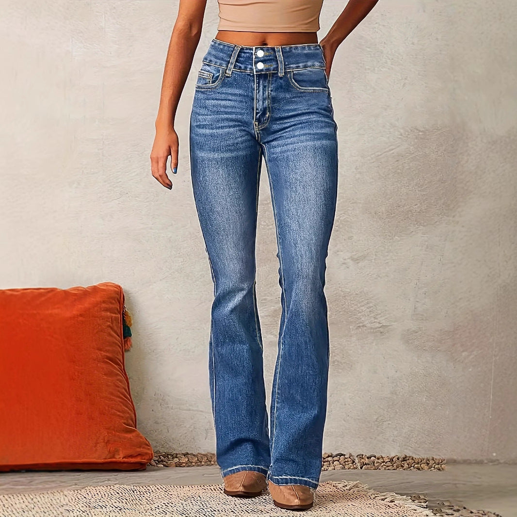Women's High-Waist Wide Leg Comfort Fit Jeans