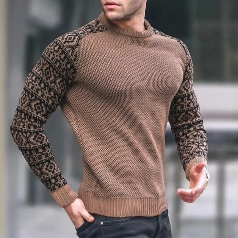 Men's Knitted Sweater Graphic Pattern Trendy Style