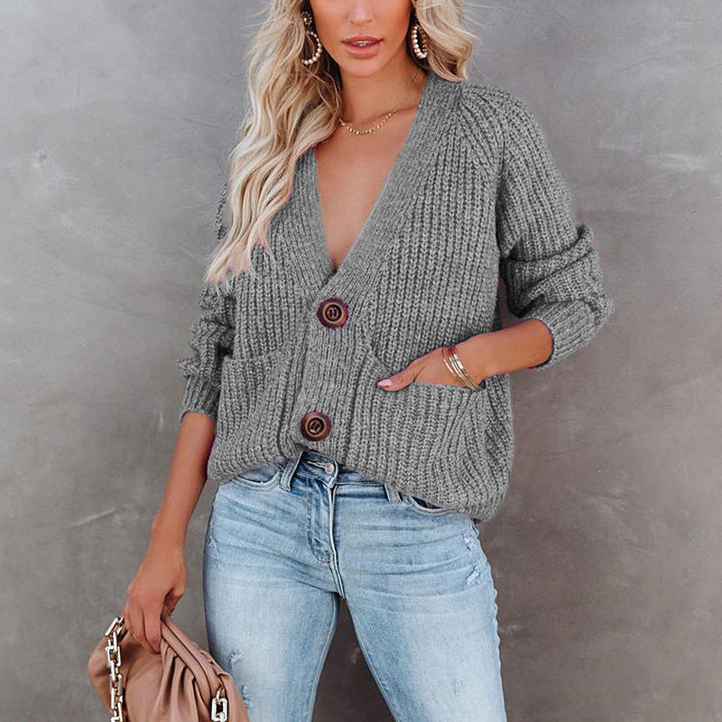 Women's Cardigan Casual With Pockets