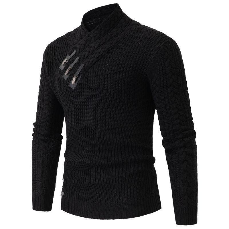 Men's Knitted Jumper Asymmetrical Modern Design