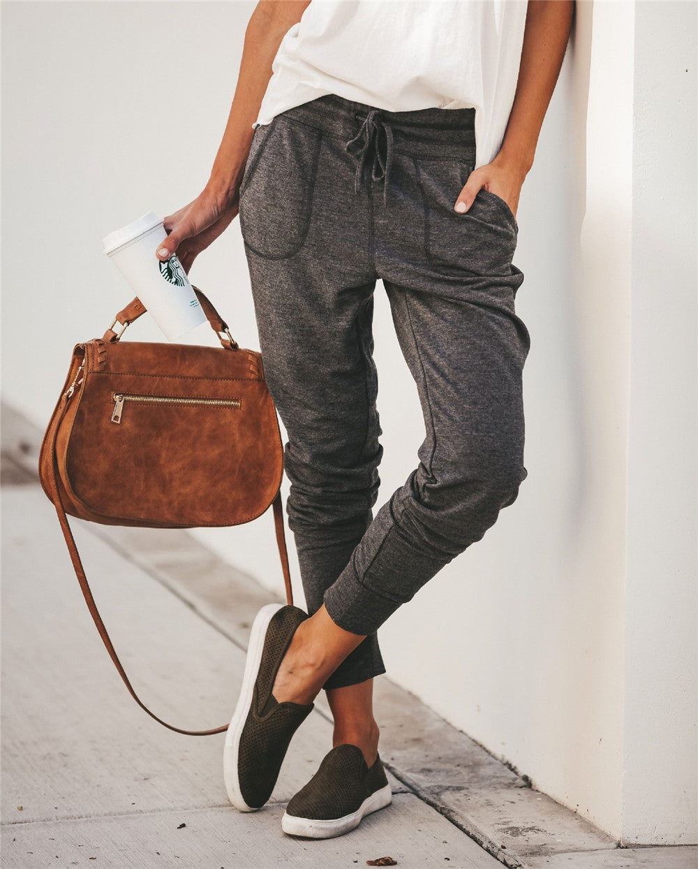 Comfortable SweatpantsLoose Fit with Elastic Waistband