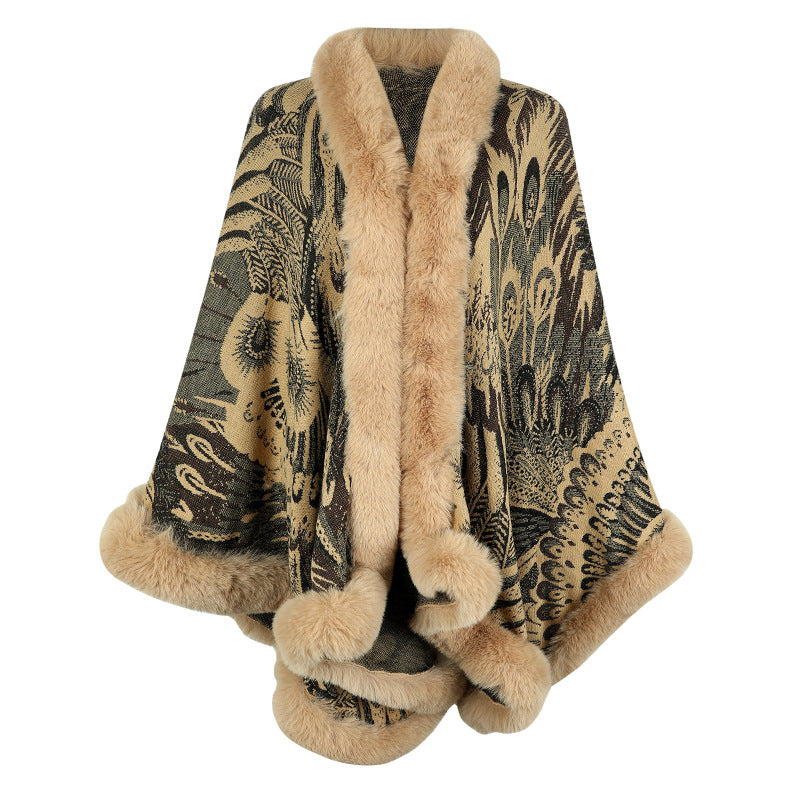Women's Poncho Soft Fleece Warm Shawl
