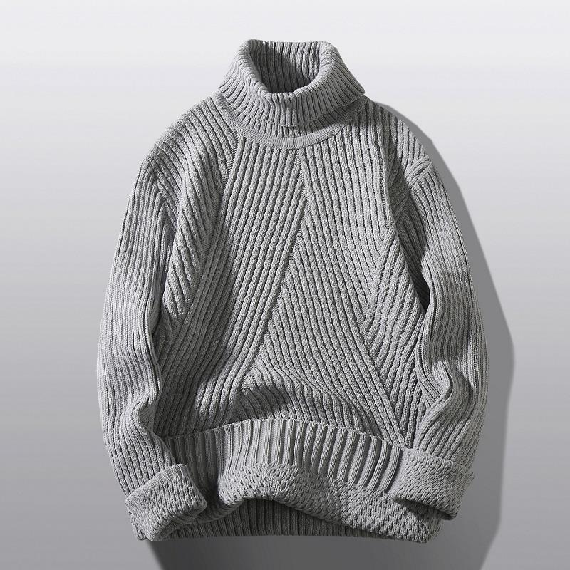 Women's Turtleneck Sweater Chunky Knit Warm Elegant Design