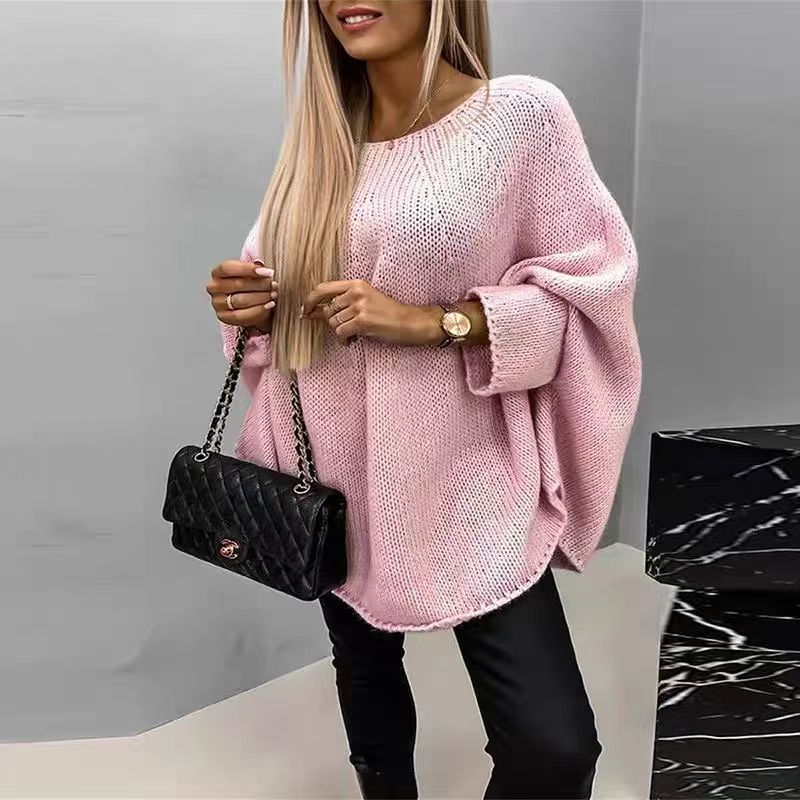 Large Knit Cape Plus Size Batwing Sleeves
