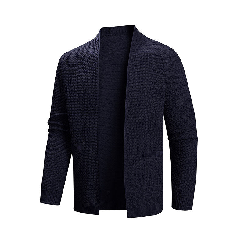 Men's Cardigan Modern Textured Pattern Practical