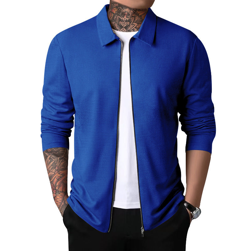 Men's Outdoor Jacket Zipper Textured Design