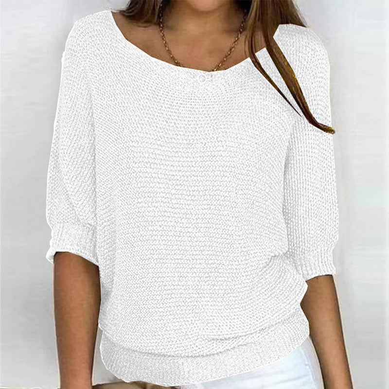 Elegant Solid-Colored Sweater