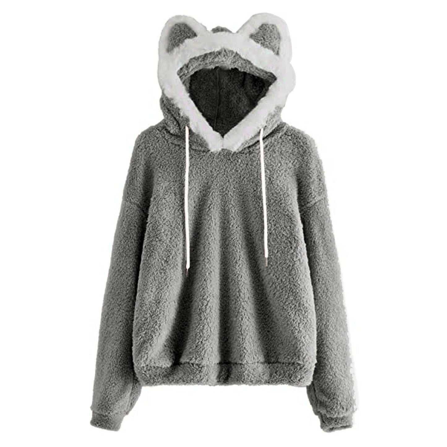 Women's Hoodie Cuddly Cat Face Cute