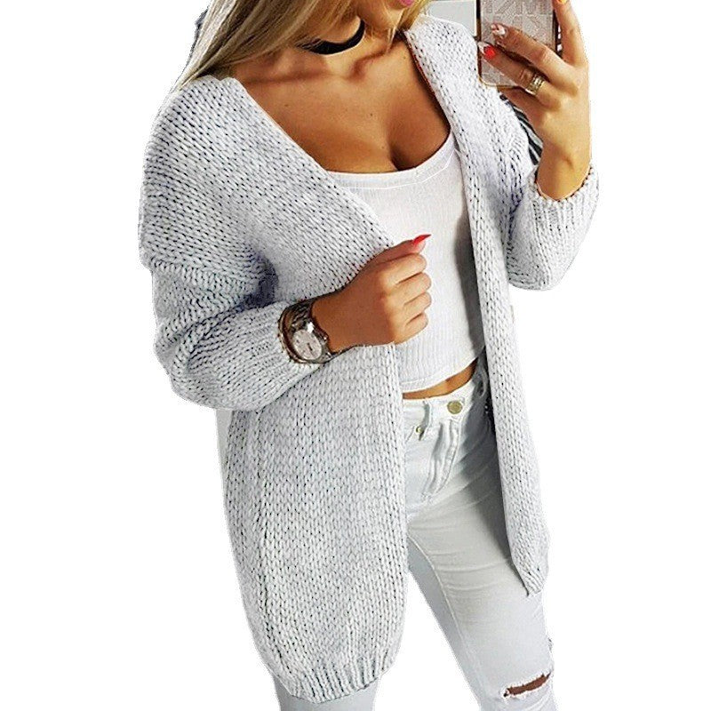 Women's Cardigan Casual Open V-Neck