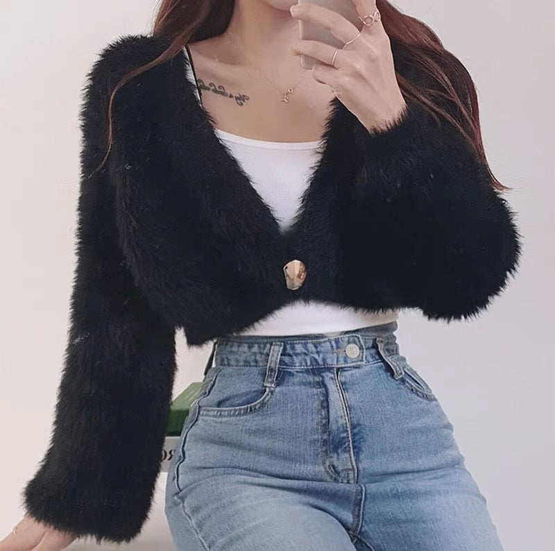 Women's Bolero Jacket Soft Fluffy Trendy