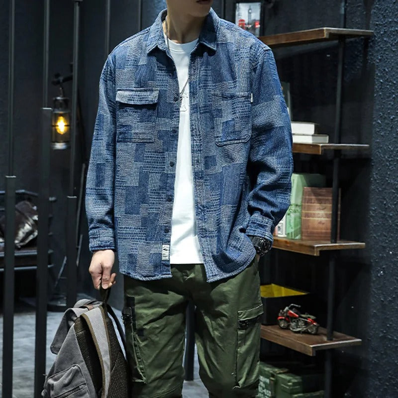 Men's Long Sleeve Button-Down Shirt Elegant