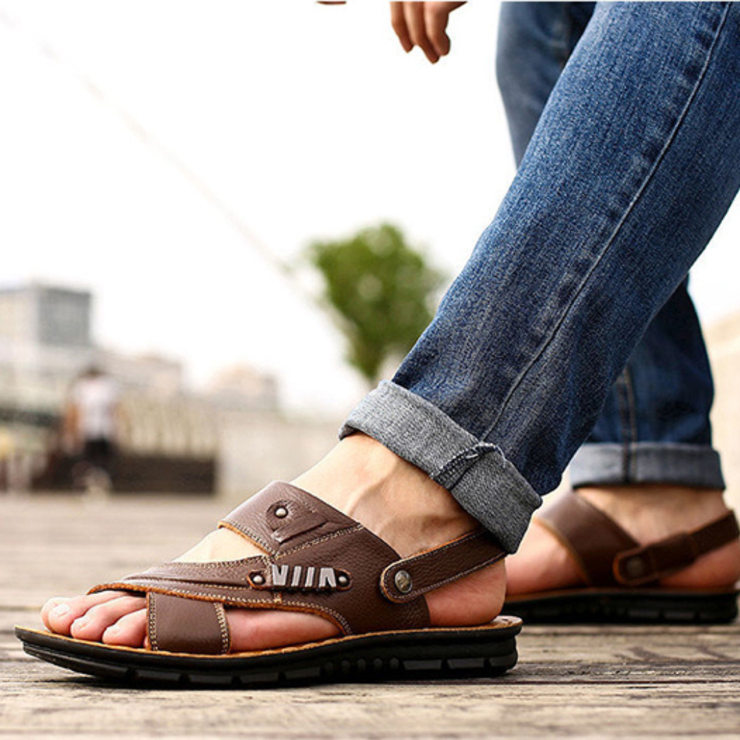 Comfortable Men's Sandals - Ergonomic Leather Design
