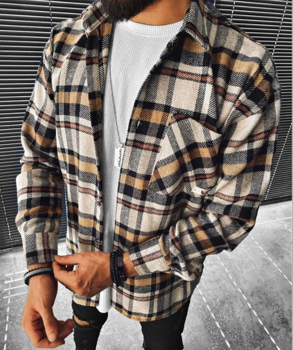 Men's Overshirt with Chest Pockets