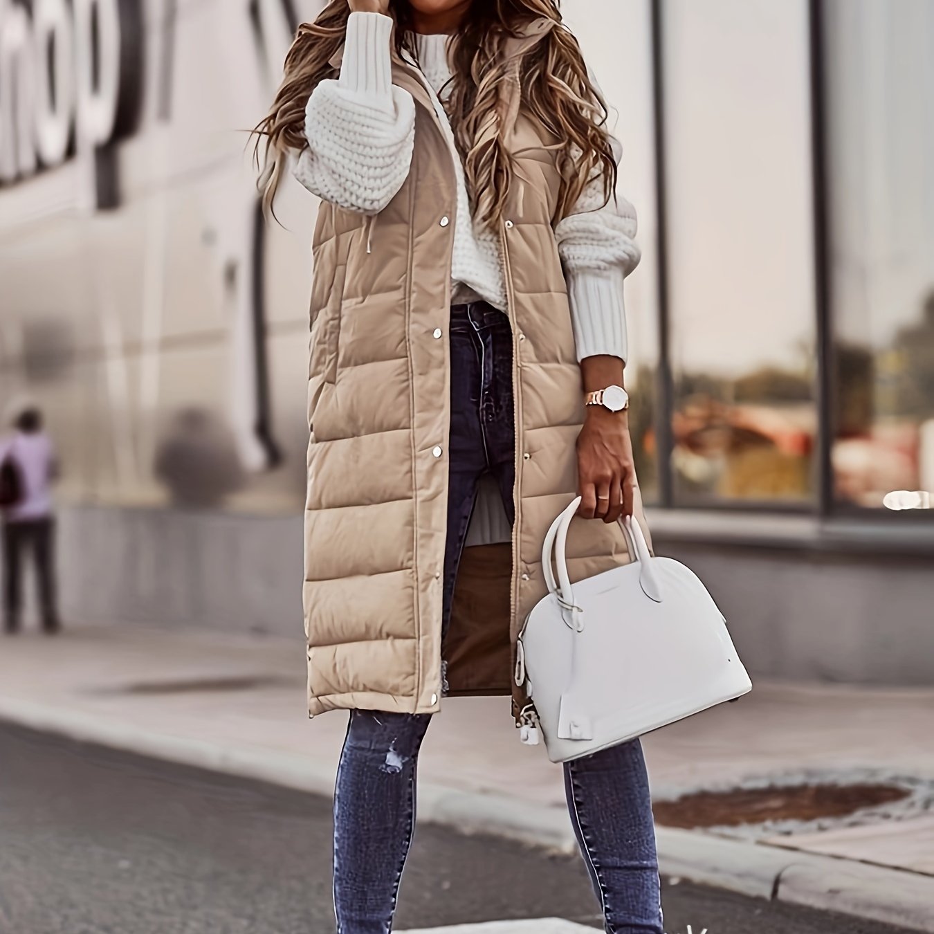 Elegant Women's Mid-Length Slim Fit Jacket