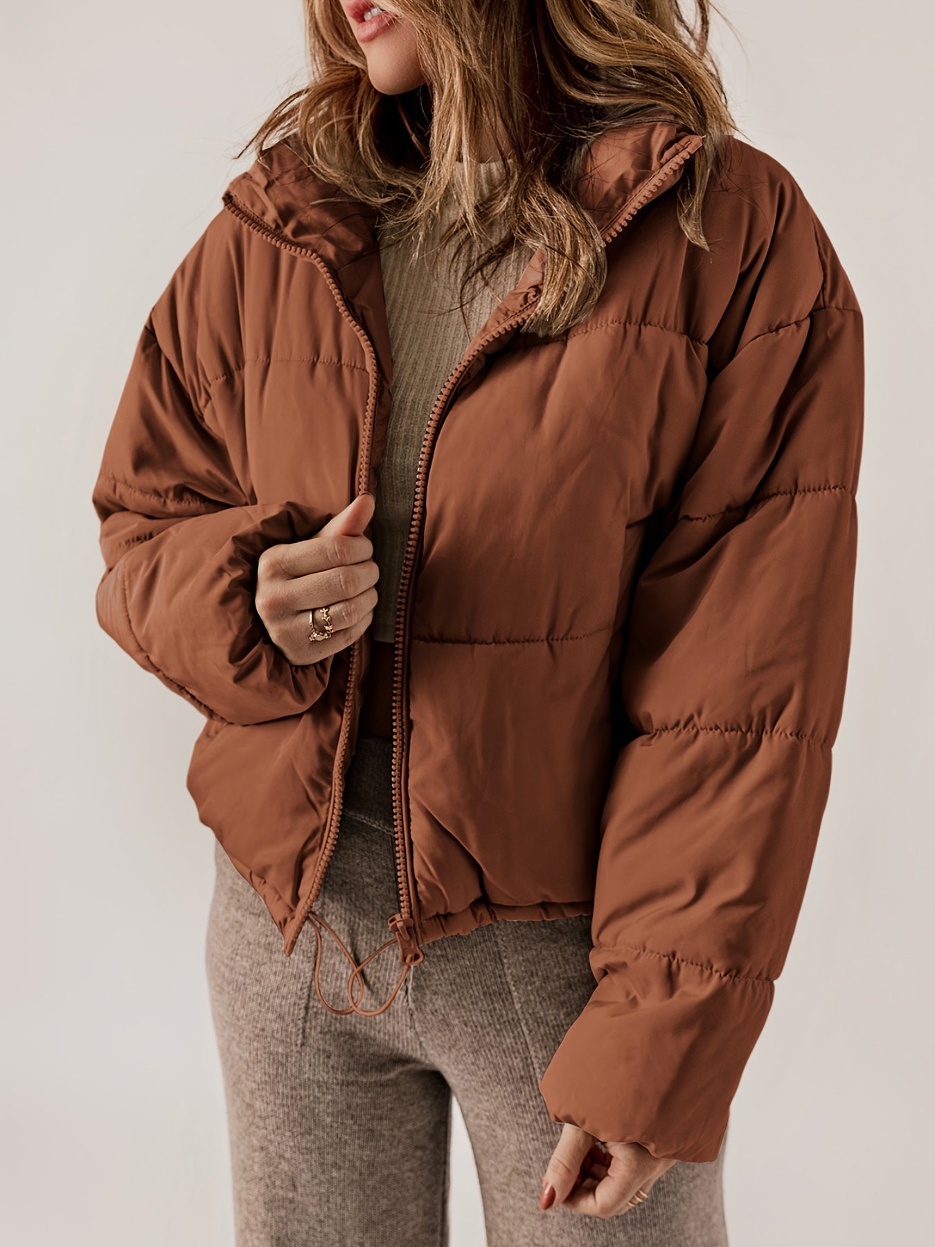Stylish Quilted Women's Jacket with Zipper