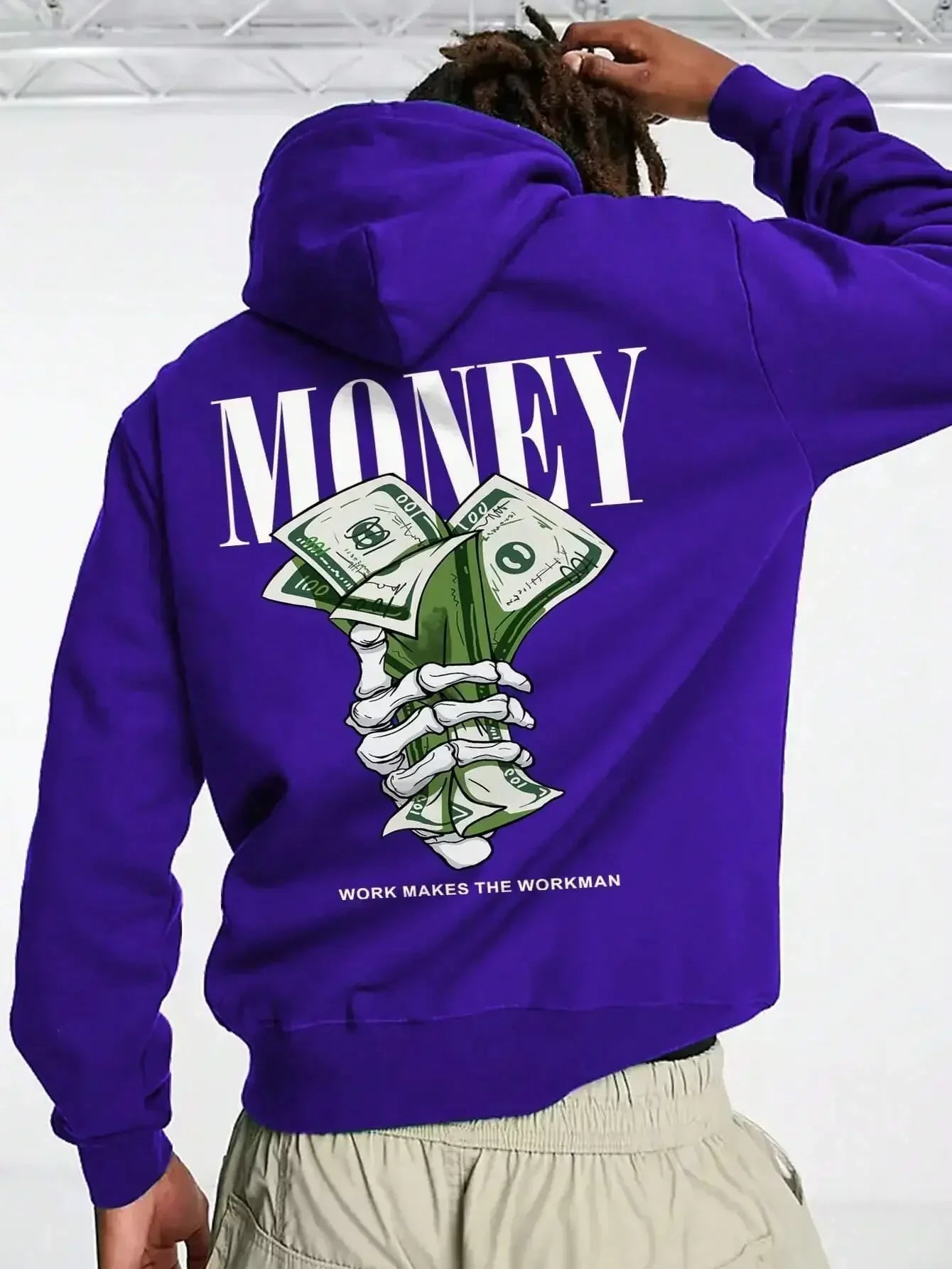 Stylische Hoodie Streetwear Geldmuster