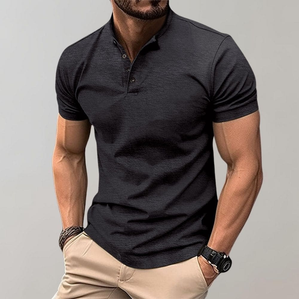 Men's Plain Short Sleeve Polo Shirt