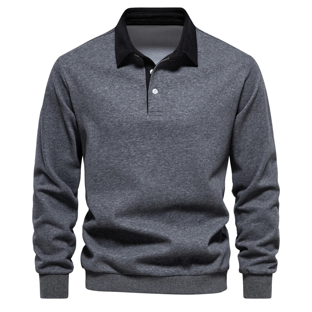 Men's Long-Sleeved Polo Shirt