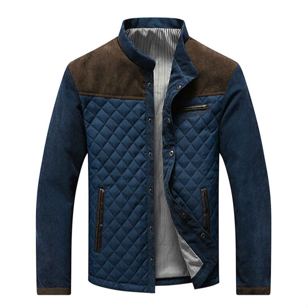 Men's Quilted Jacket Warm With Zipper
