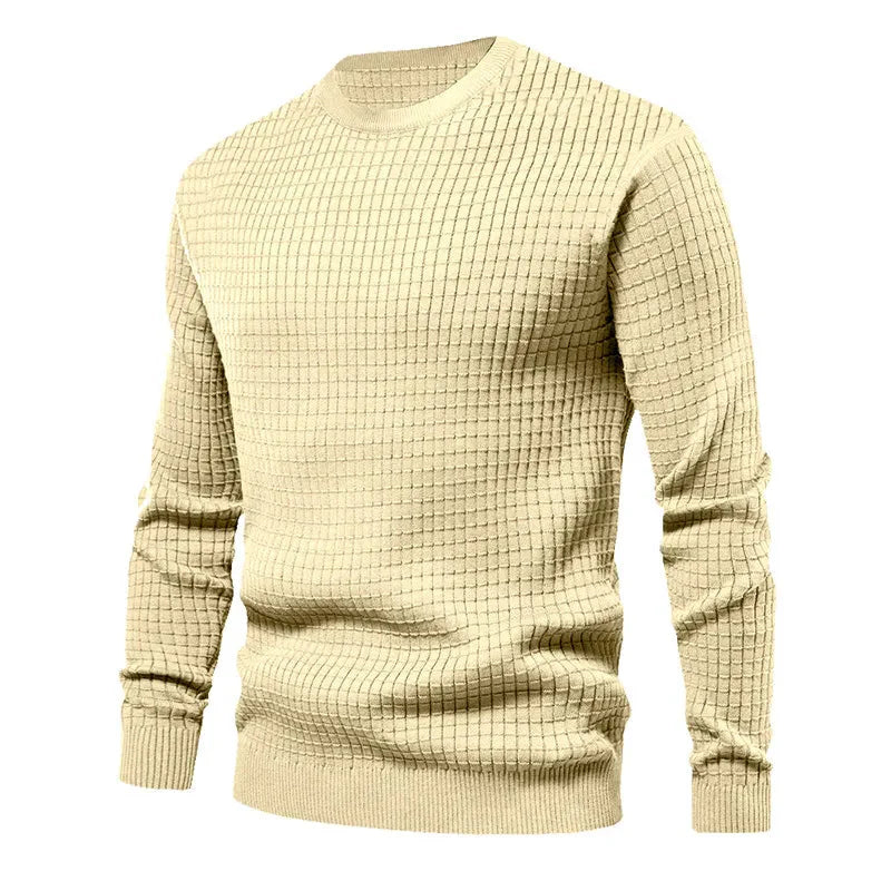 Men's Plaid Long Sleeve Sweater