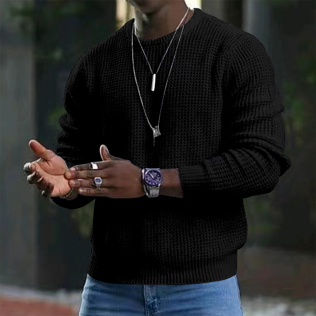 Men's Pullover Round Neck Long Sleeve Warm