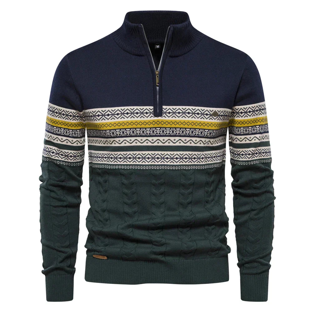 Men's Modern Zip-Up Sweater