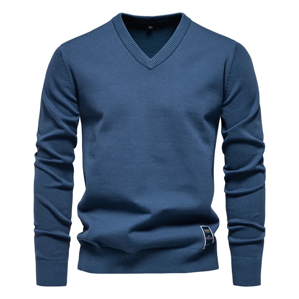 Classic Men's V-Neck Sweater Modern