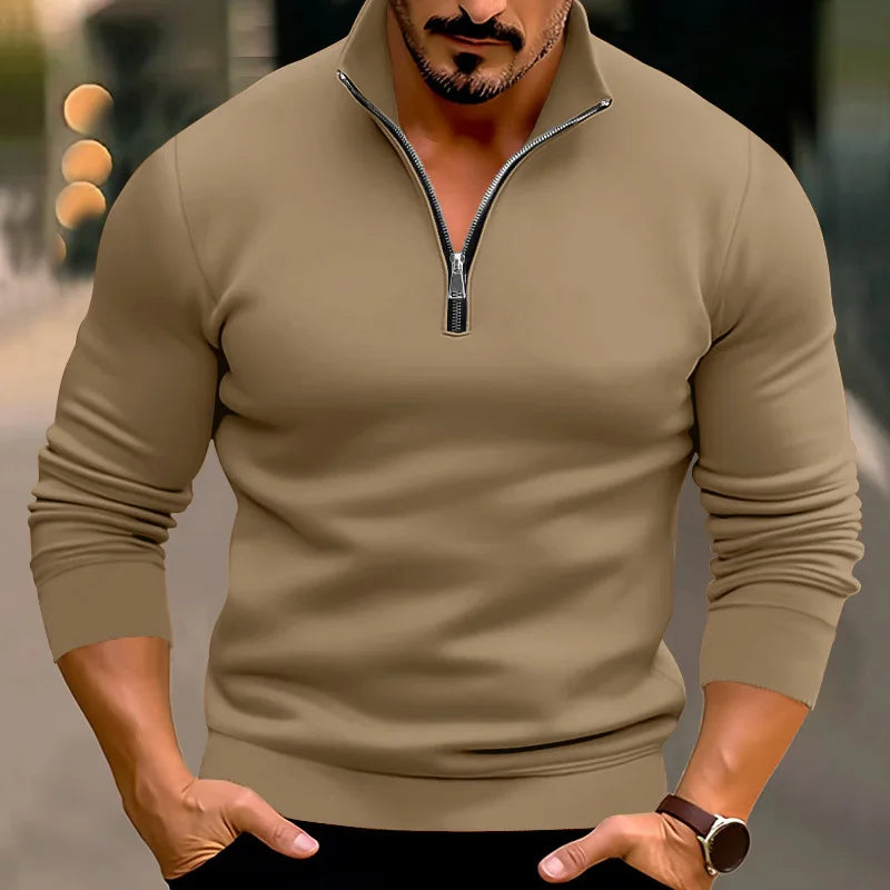 Men's Casual Warm Half-Zip Sweater