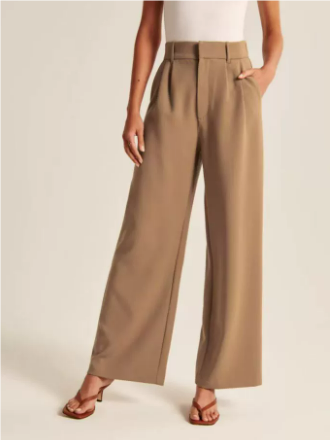 Women's High-Waisted Comfort Fit Trousers