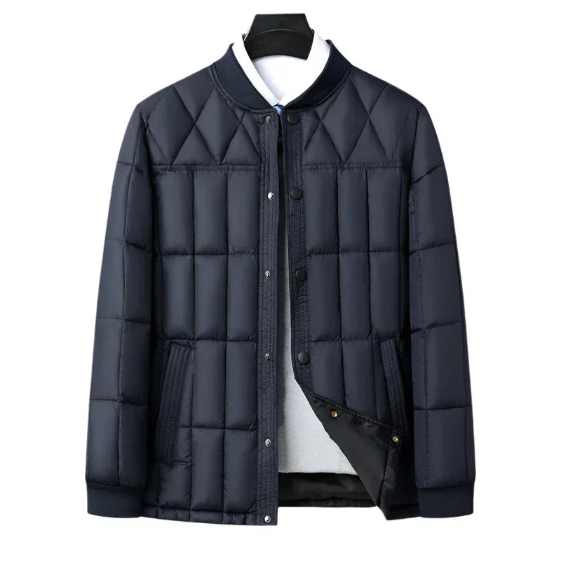 Men's Quilted Jacket Beige Elegant