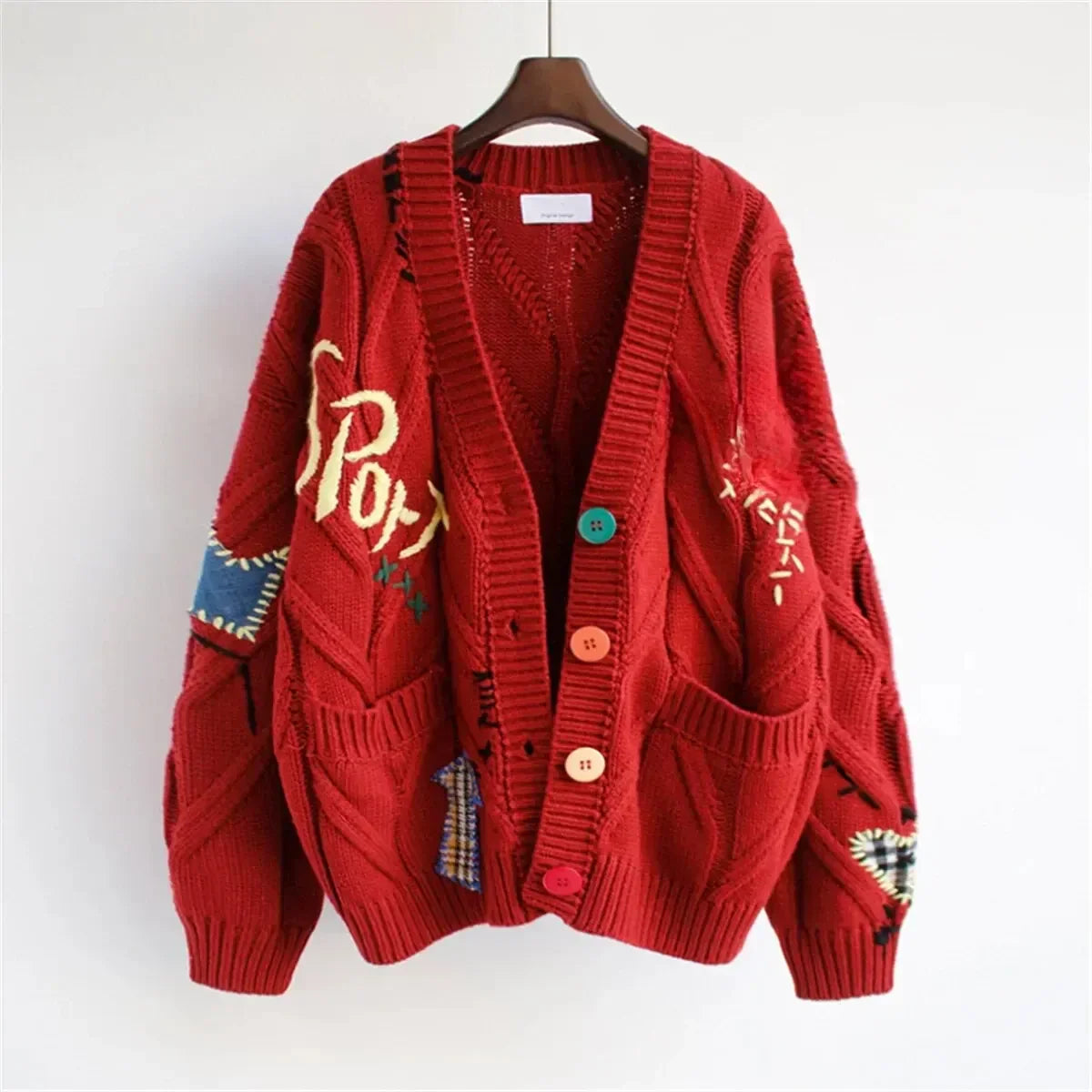 Colorful Cardigan Patchwork Design