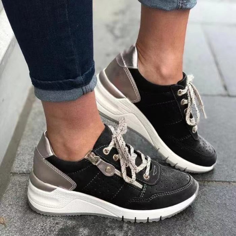 Women's Sneakers Comfortable Round Toe Lace-up