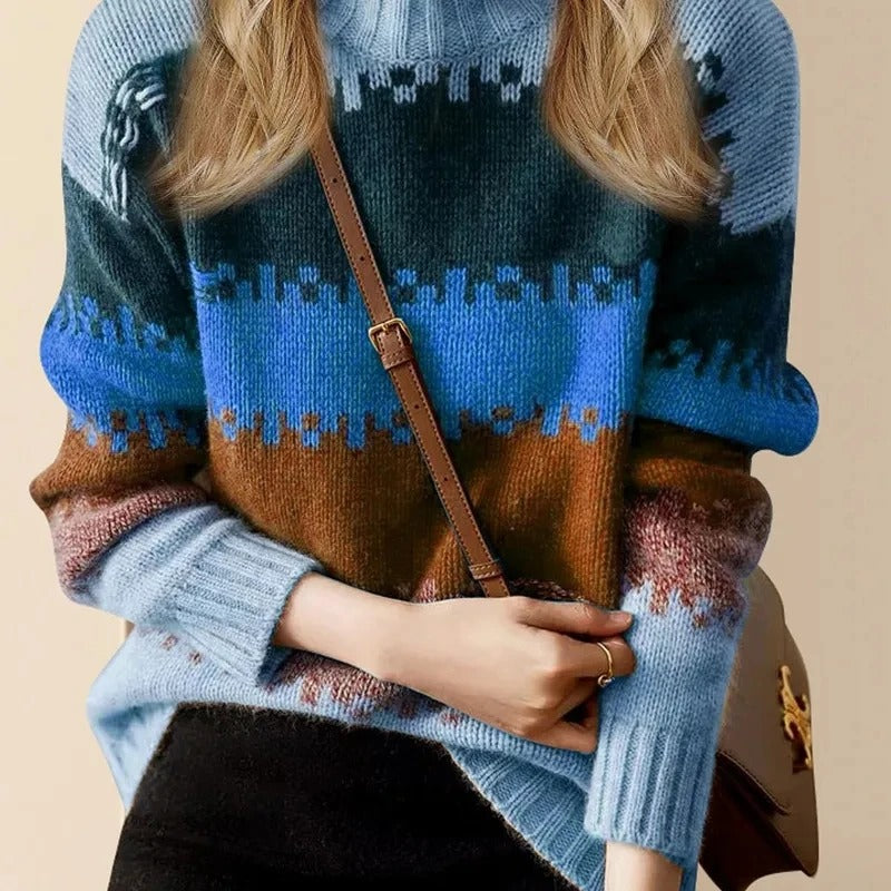Soft knit roll-neck dress